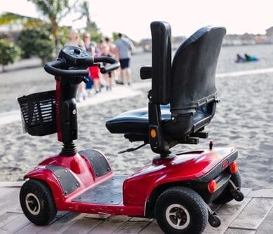 Mobility Scooter Hire on a Isle of Wight beach