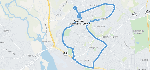 Southampton driving Test route