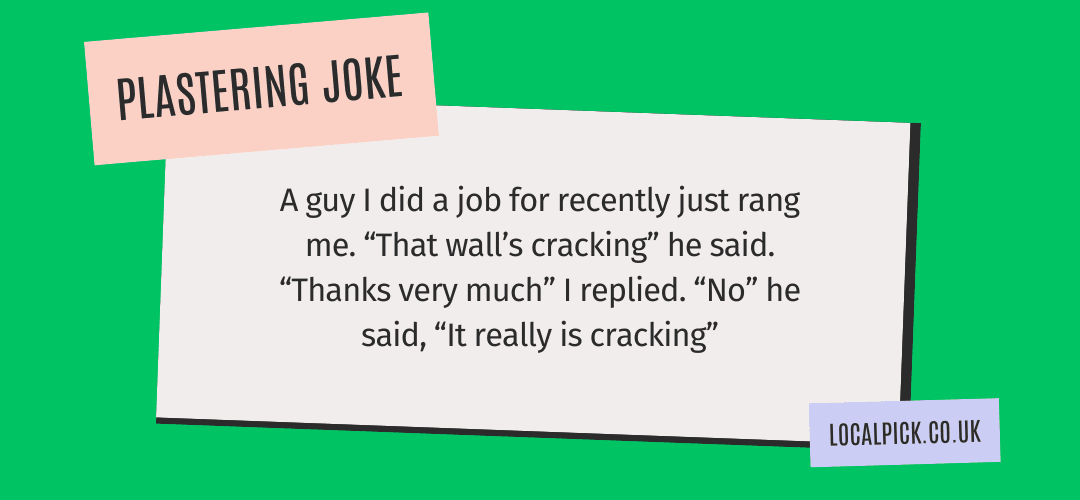 isle of wight plastering joke by local pick